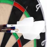 Fluturas si tija darts Cuesoul ROST AK5 Solid Ice, fluturas Big Wing si tija medie