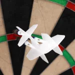 Fluturas si tija darts Cuesoul ROST AK5 Solid Ice, fluturas Big Wing si tija medie