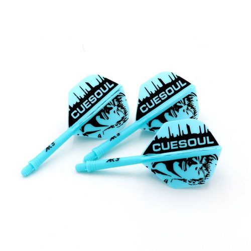Fluturas si tija darts Cuesoul ROST AK5 Boy, albastru, fluturas Standard Wing si tija medie
