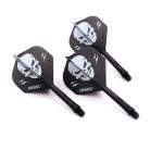 Fluturas si tija darts Cuesoul ROST AK5 Skeleton, negru, fluturas Standard Wing si tija medie