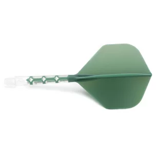 Fluturas si tija darts Cuesoul ROST T19, verde-transparent, fluturas Big Standard Wing si tija lunga