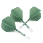 Fluturas si tija darts Cuesoul ROST T19, verde-transparent, fluturas Big Standard Wing si tija lunga