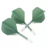 Fluturas si tija darts Cuesoul ROST T19, verde-transparent, fluturas Big Standard Wing si tija lunga