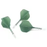 Fluturas si tija darts Cuesoul ROST T19, verde-transparent, fluturas Big Standard Wing si tija lunga