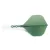 Fluturas si tija darts Cuesoul ROST T19, verde-transparent, fluturas Big Standard Wing si tija medie