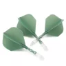 Fluturas si tija darts Cuesoul ROST T19, verde-transparent, fluturas Big Standard Wing si tija medie
