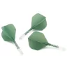 Fluturas si tija darts Cuesoul ROST T19, verde-transparent, fluturas Big Standard Wing si tija medie