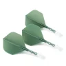 Fluturas si tija darts Cuesoul ROST T19, verde-transparent, fluturas Big Standard Wing si tija medie
