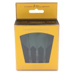 Fluturas si tija darts Cuesoul ROST T19, verde-transparent, fluturas Big Standard Wing si tija medie