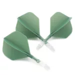 Fluturas si tija darts Cuesoul ROST T19, verde-transparent, fluturas Big Standard Wing si tija scurt