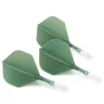 Fluturas si tija darts Cuesoul ROST T19, verde-transparent, fluturas Big Standard Wing si tija scurt