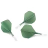 Fluturas si tija darts Cuesoul ROST T19, verde-transparent, fluturas Big Standard Wing si tija scurt