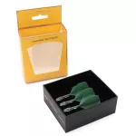 Fluturas si tija darts Cuesoul ROST T19, verde-transparent, fluturas Big Standard Wing si tija scurt