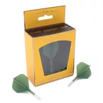 Fluturas si tija darts Cuesoul ROST T19, verde-transparent, fluturas Big Standard Wing si tija scurt