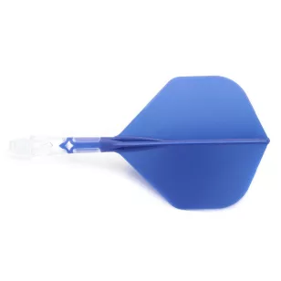 Fluturas si tija darts Cuesoul ROST T19, albastru-transparent, fluturas Big Standard Wing si tija sc