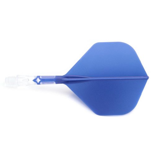 Fluturas si tija darts Cuesoul ROST T19, albastru-transparent, fluturas Big Standard Wing si tija sc
