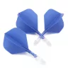 Fluturas si tija darts Cuesoul ROST T19, albastru-transparent, fluturas Big Standard Wing si tija sc