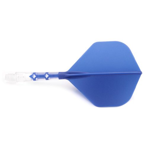 Fluturas si tija darts Cuesoul ROST T19, albastru-transparent, fluturas Big Standard Wing si tija me