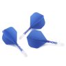 Fluturas si tija darts Cuesoul ROST T19, albastru-transparent, fluturas Big Standard Wing si tija me