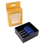 Fluturas si tija darts Cuesoul ROST T19, albastru-transparent, fluturas Big Standard Wing si tija me