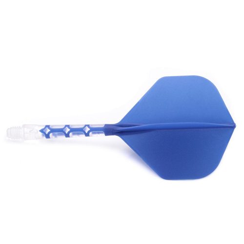 Fluturas si tija darts Cuesoul ROST T19, albastru-transparent, fluturas Big Standard Wing si tija lu