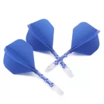 Fluturas si tija darts Cuesoul ROST T19, albastru-transparent, fluturas Big Standard Wing si tija lu