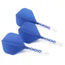 Fluturas si tija darts Cuesoul ROST T19, albastru-transparent, fluturas Big Standard Wing si tija lu