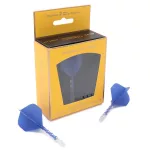 Fluturas si tija darts Cuesoul ROST T19, albastru-transparent, fluturas Big Standard Wing si tija lu