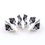 Fluturas darts Cuesoul TERO AK4, alb cu model floral, Standard