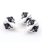 Fluturas darts Cuesoul TERO AK4, alb cu model floral, Standard