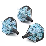 Fluturas darts Cuesoul TERO AK4, negru, model tigru alb, forma standard