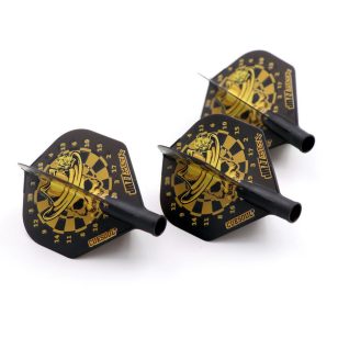 Fluturas darts Cuesoul TERO AK4, negru, model cu craniu, forma standard