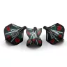 Fluturas darts Cuesoul TERO AK4, negru, model cu trandafir, forma standard