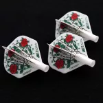 Fluturas darts Cuesoul TERO AK4, alb, model cu trandafir, forma standard