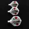 Fluturas darts Cuesoul TERO AK4, alb, model cu trandafir, forma standard