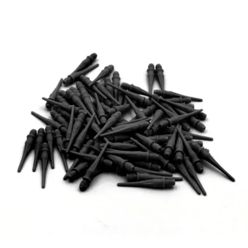 Varf darts soft plastic, Cuesoul negru, 26mm, 80 buc