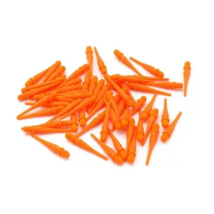 Varf darts soft plastic Cuesoul portocaliu, 26mm, 80 buc