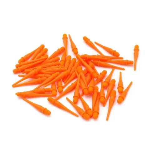 Varf darts soft plastic Cuesoul portocaliu, 26mm, 80 buc
