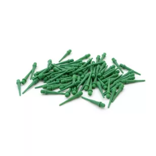 Varf darts soft plastic Cuesoul verde, 24,5mm, 80 buc