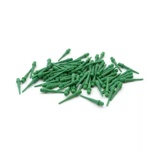 Varf darts soft plastic Cuesoul verde, 24,5mm, 80 buc