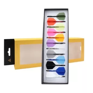   Fluturas si tija darts Cuesoul Rost 77 Small Wing si tija lunga, set 12 buc