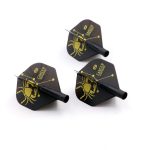 Fluturas darts Cuesoul TERO AK4, negru, model cu rac, forma standard