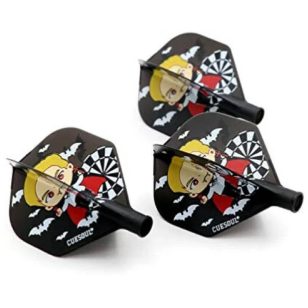Fluturas darts Cuesoul TERO AK4, negru, model vampir, forma standard