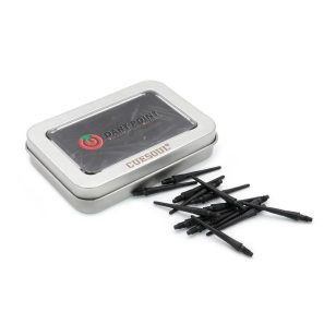 Varf soft (plastic) pentru darts Cuesoul Oto, filet M5, negru, 29mm – set de 80 bucati