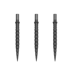 Varf metalic pentru darts Cuesoul Touch Point II V Cuts, gri metalizat, 29mm
