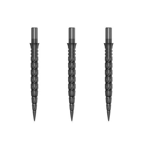Varf metalic pentru darts Cuesoul Touch Point II V Cuts, gri metalizat, 29mm