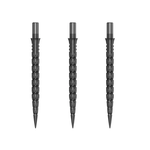 Varf metalic pentru darts Cuesoul Touch Point II V Cuts, gri metalizat, 33mm