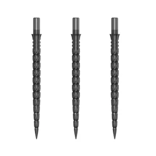 Varf metalic pentru darts Cuesoul Touch Point II V Cuts, gri metalizat, 37mm