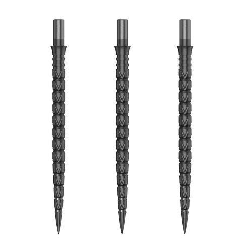 Varf metalic pentru darts Cuesoul Touch Point II V Cuts, gri metalizat, 41mm