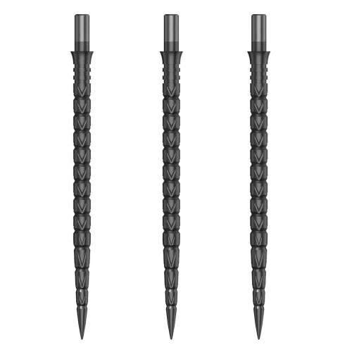 Varf metalic pentru darts Cuesoul Touch Point II V Cuts, gri metalizat, 45mm